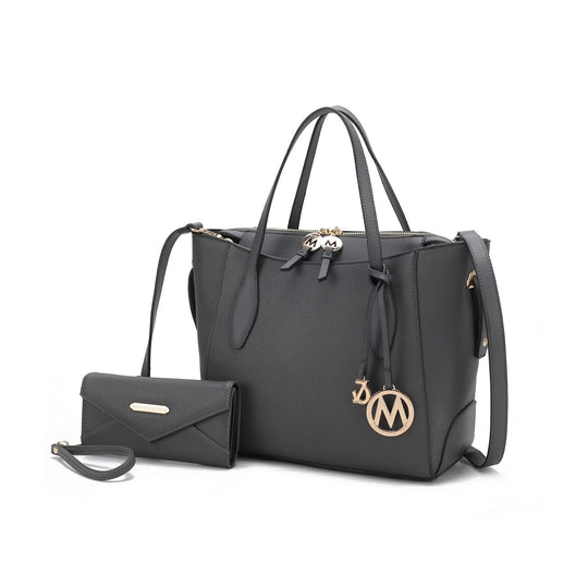 Bruna Vegan Leather Tote Bag with Wallet