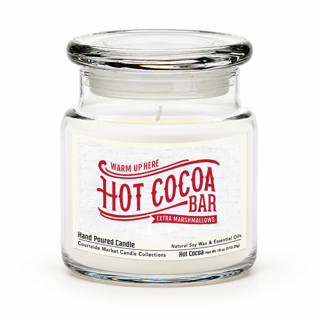 Hot Cocoa Bar 18 oz Soy Wax Jar Candle
