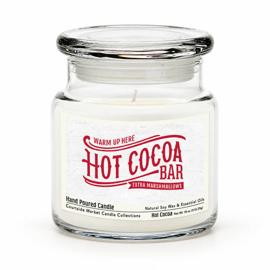 Hot Cocoa Bar 18 oz Soy Wax Jar Candle