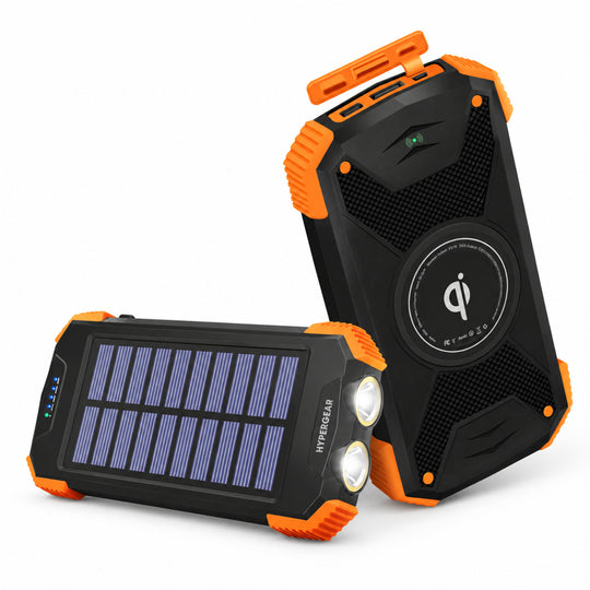 10,000mAh Solar Wireless Power Bank with Flashlight