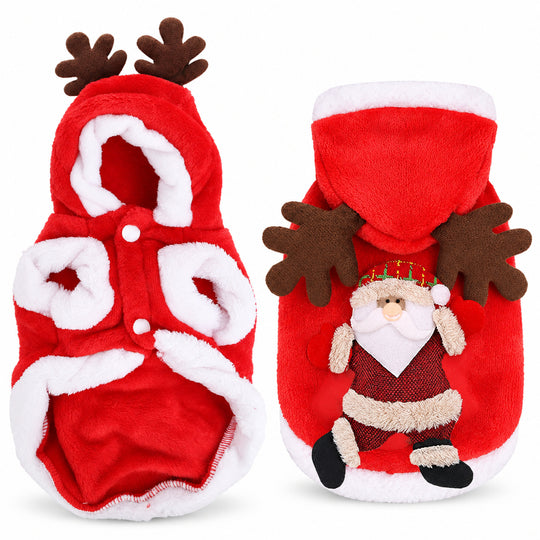 Santa Reindeer Christmas Pet Coat