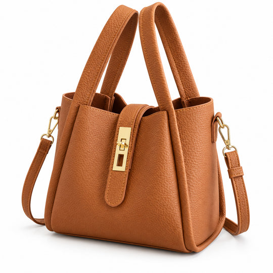 Women’s Faux Leather Bucket Crossbody Bag