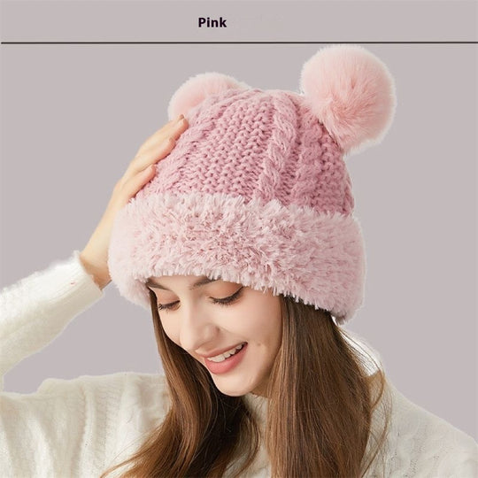 Cozy Double Pom-Pom Winter Knit Beanie
