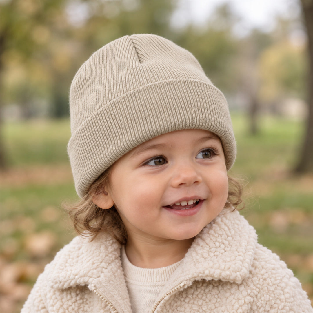 4-Piece Baby Knit Cuffed Beanie Set