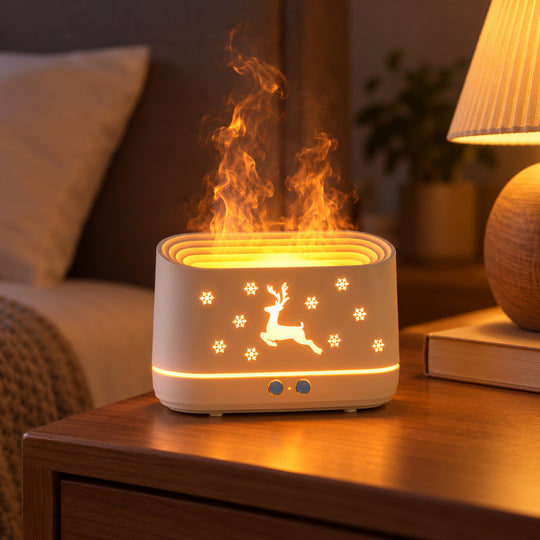 Christmas Reindeer Flame-Effect Aroma Diffuser