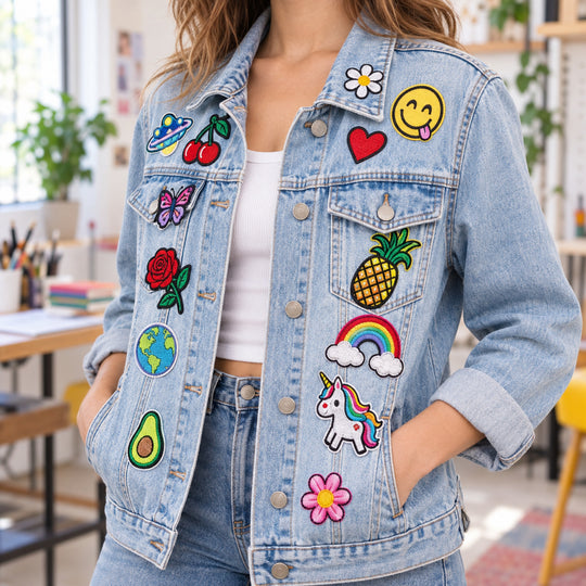 30-Piece Assorted Embroidered Clothing Patches