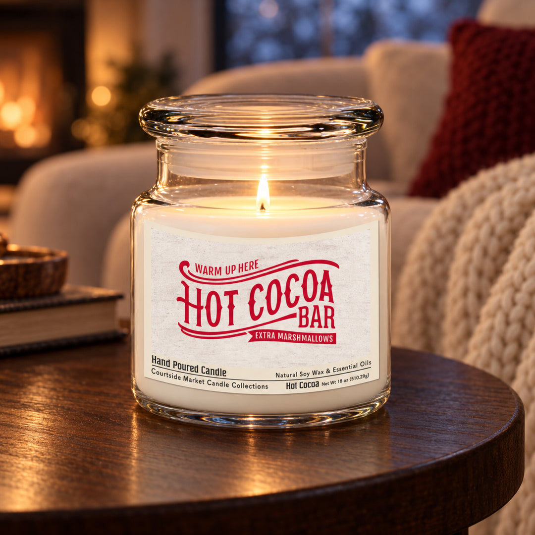 Hot Cocoa Bar 18 oz Soy Wax Jar Candle