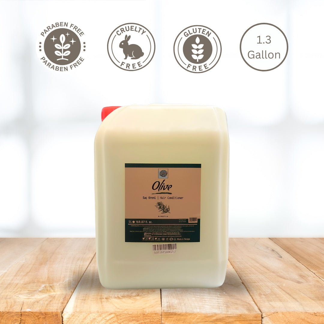 1.3-Gallon Olive Hair Conditioner Refill