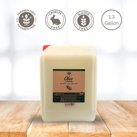 1.3-Gallon Olive Hair Conditioner Refill