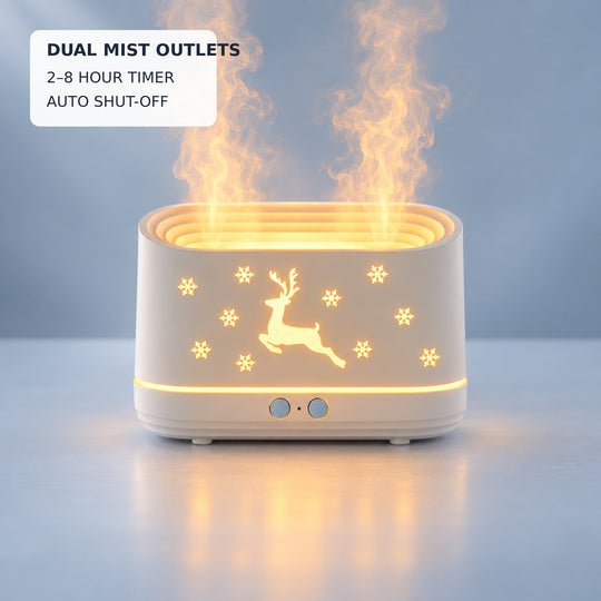 Christmas Reindeer Flame-Effect Aroma Diffuser