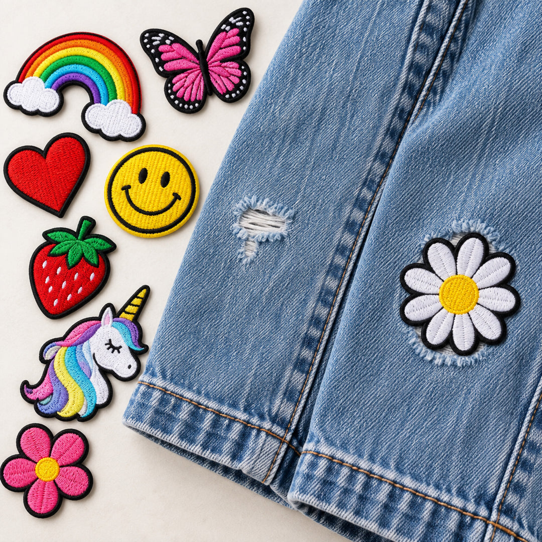 30-Piece Assorted Embroidered Clothing Patches