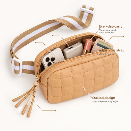 Quilted Crossbody Waist Bag for Women