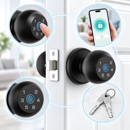 Smart Fingerprint Door Knob with App Control
