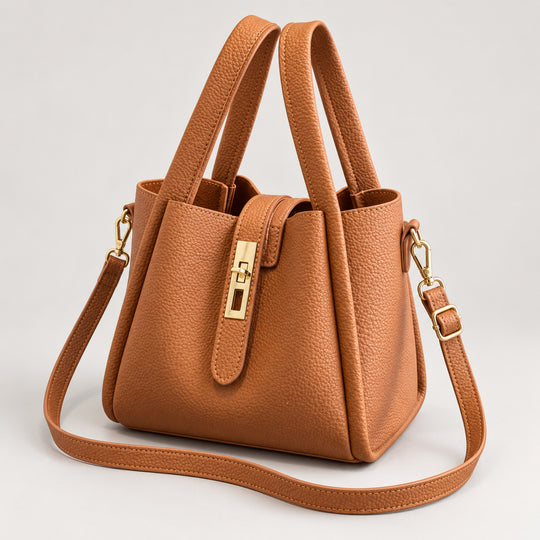 Women’s Faux Leather Bucket Crossbody Bag