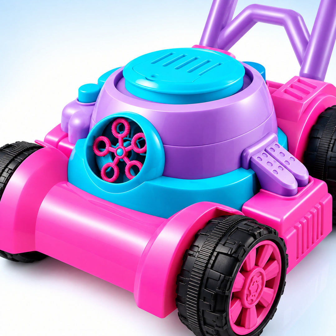 Pink Bubble Lawn Mower Toy for Kids