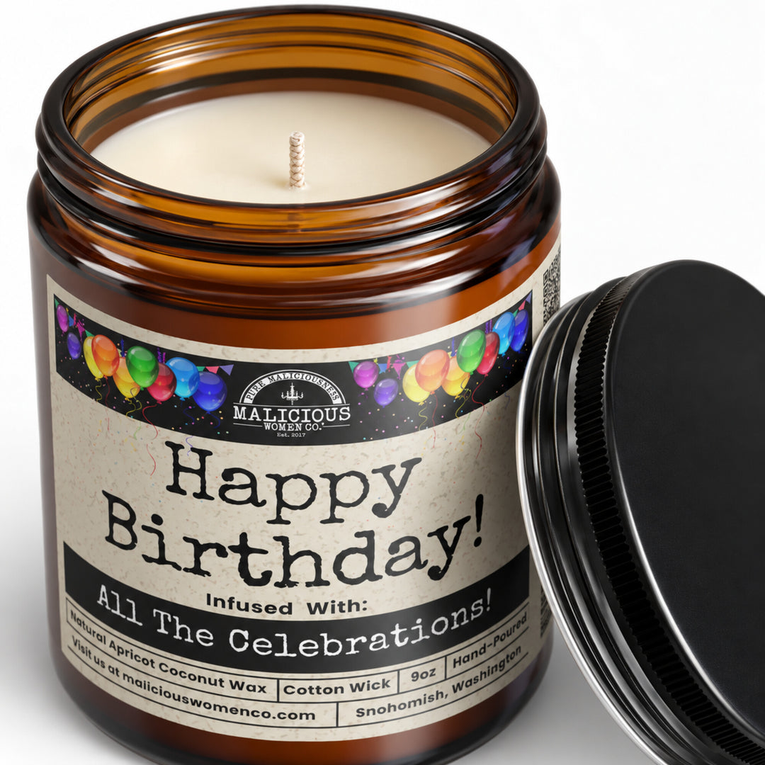 Happy Birthday 9 oz Cranberry Woods Candle