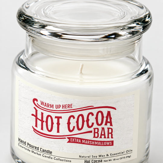 Hot Cocoa Bar 18 oz Soy Wax Jar Candle