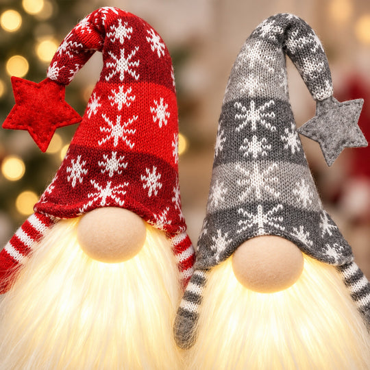 Lighted Christmas Gnome Set of 2