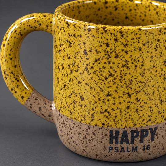 18 oz Speckled Happy Psalm 16 Ceramic Mug