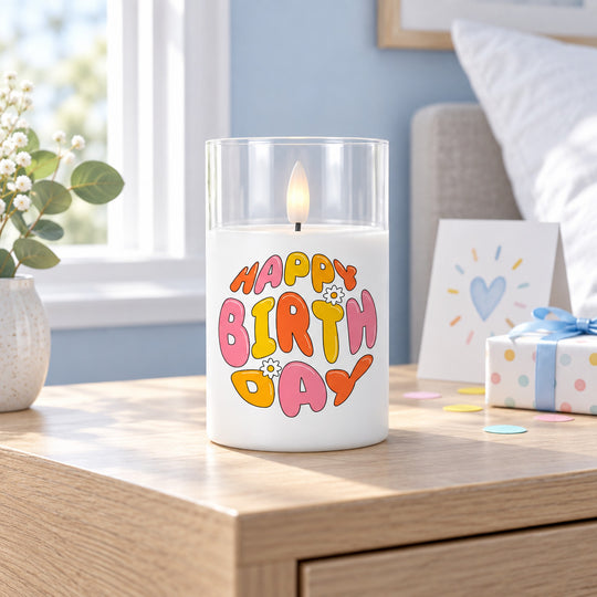 Happy Birthday Flameless Candle With Remote