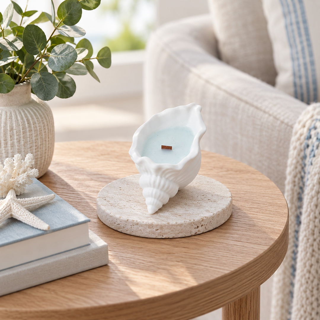 High Tide Soy Candle in Seashell Holder