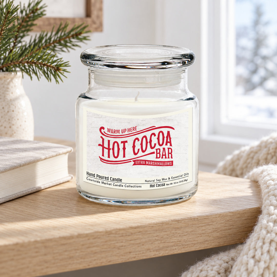 Hot Cocoa Bar 18 oz Soy Wax Jar Candle