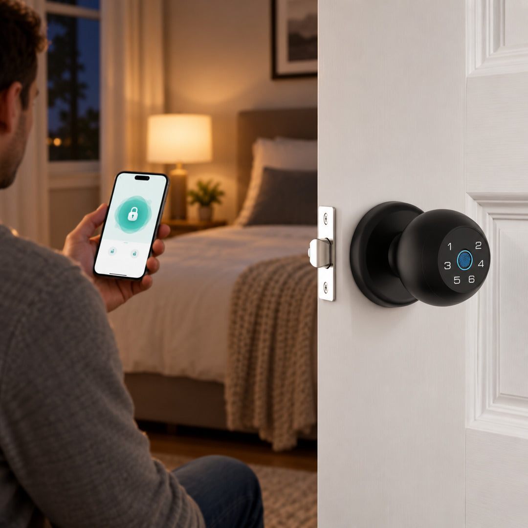Smart Fingerprint Door Knob with App Control