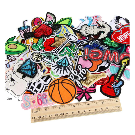 30-Piece Assorted Embroidered Clothing Patches