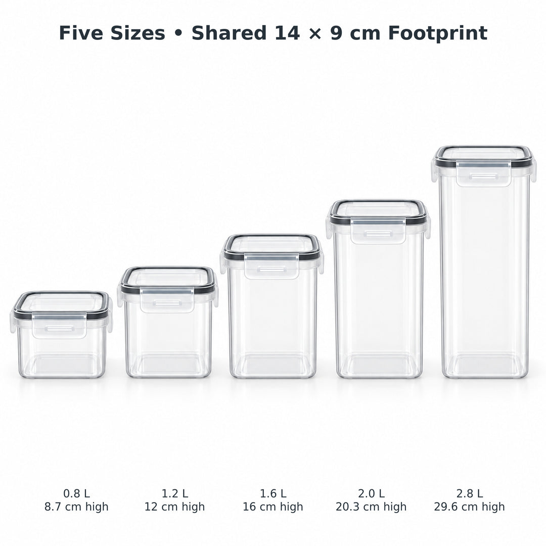 14-Piece Dry Food Storage Container Set