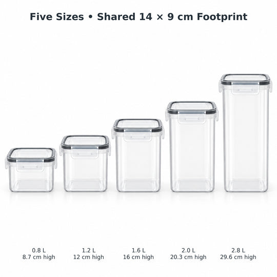 14-Piece Dry Food Storage Container Set