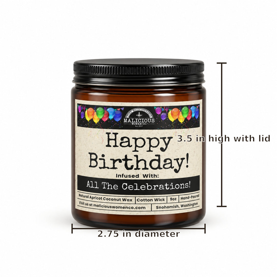 Happy Birthday 9 oz Cranberry Woods Candle