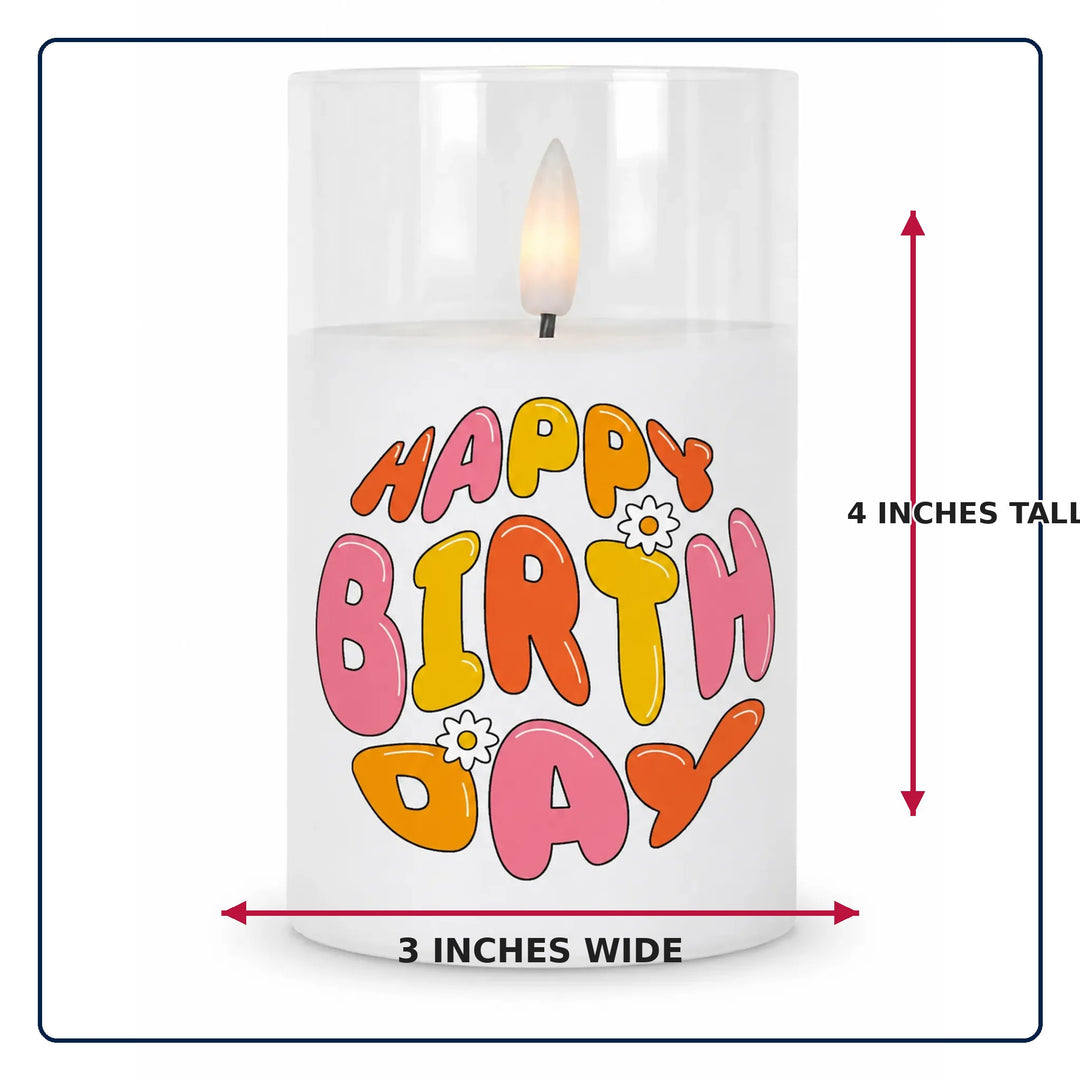 Happy Birthday Flameless Candle With Remote