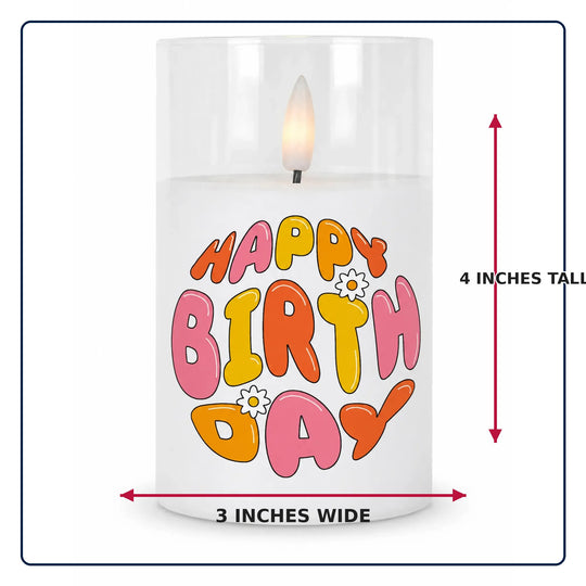 Happy Birthday Flameless Candle With Remote
