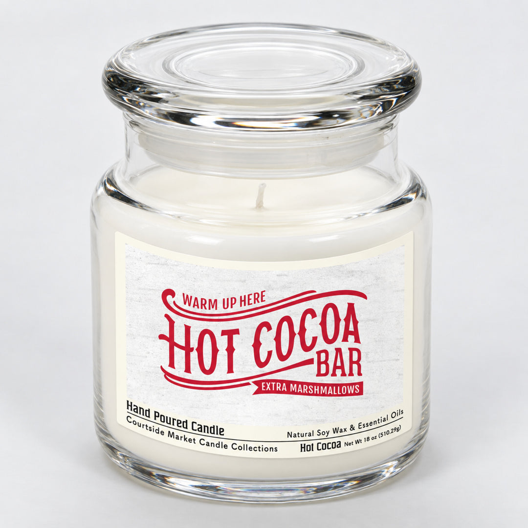 Hot Cocoa Bar 18 oz Soy Wax Jar Candle