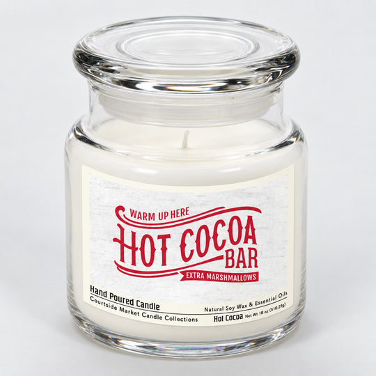 Hot Cocoa Bar 18 oz Soy Wax Jar Candle