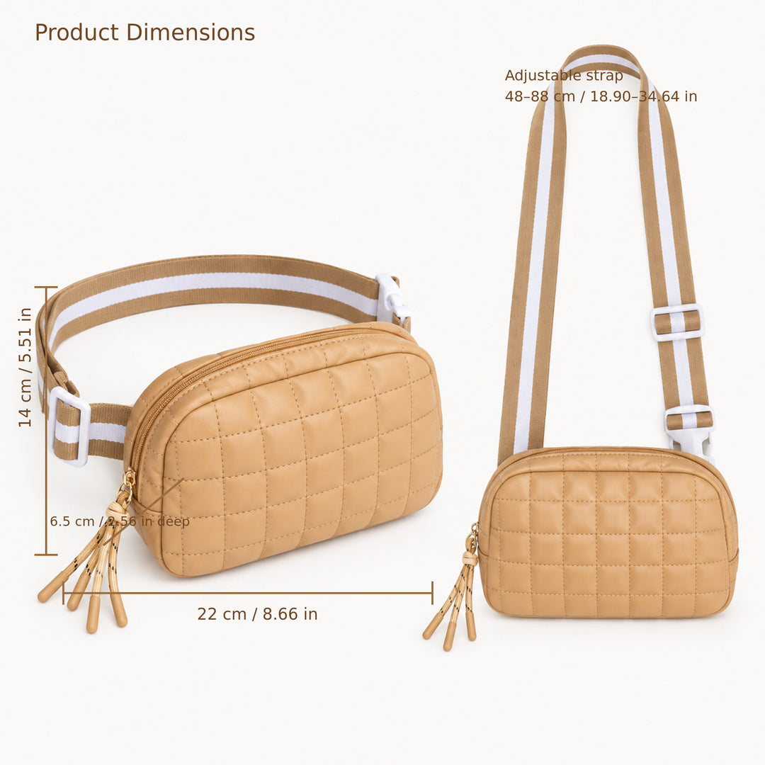 Quilted Crossbody Waist Bag for Women