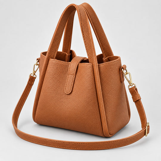Women’s Faux Leather Bucket Crossbody Bag
