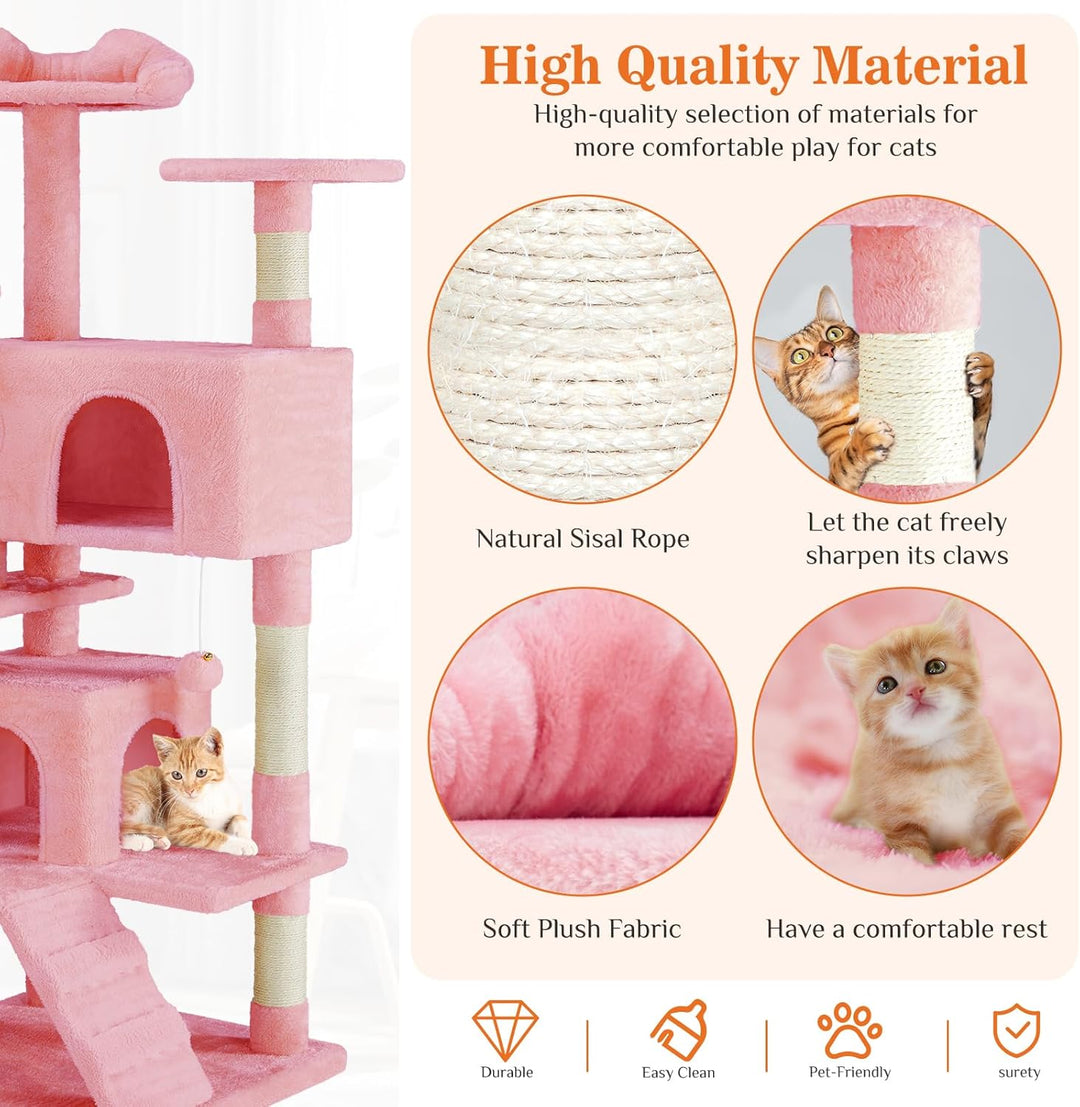 54-Inch Multi-Level Cat Tree Tower