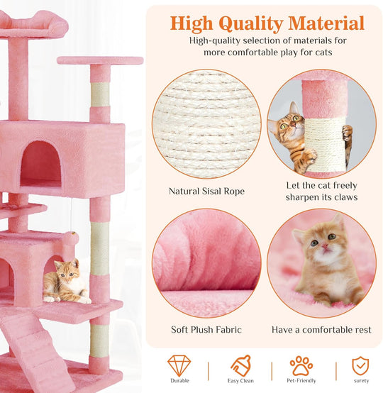 54-Inch Multi-Level Cat Tree Tower