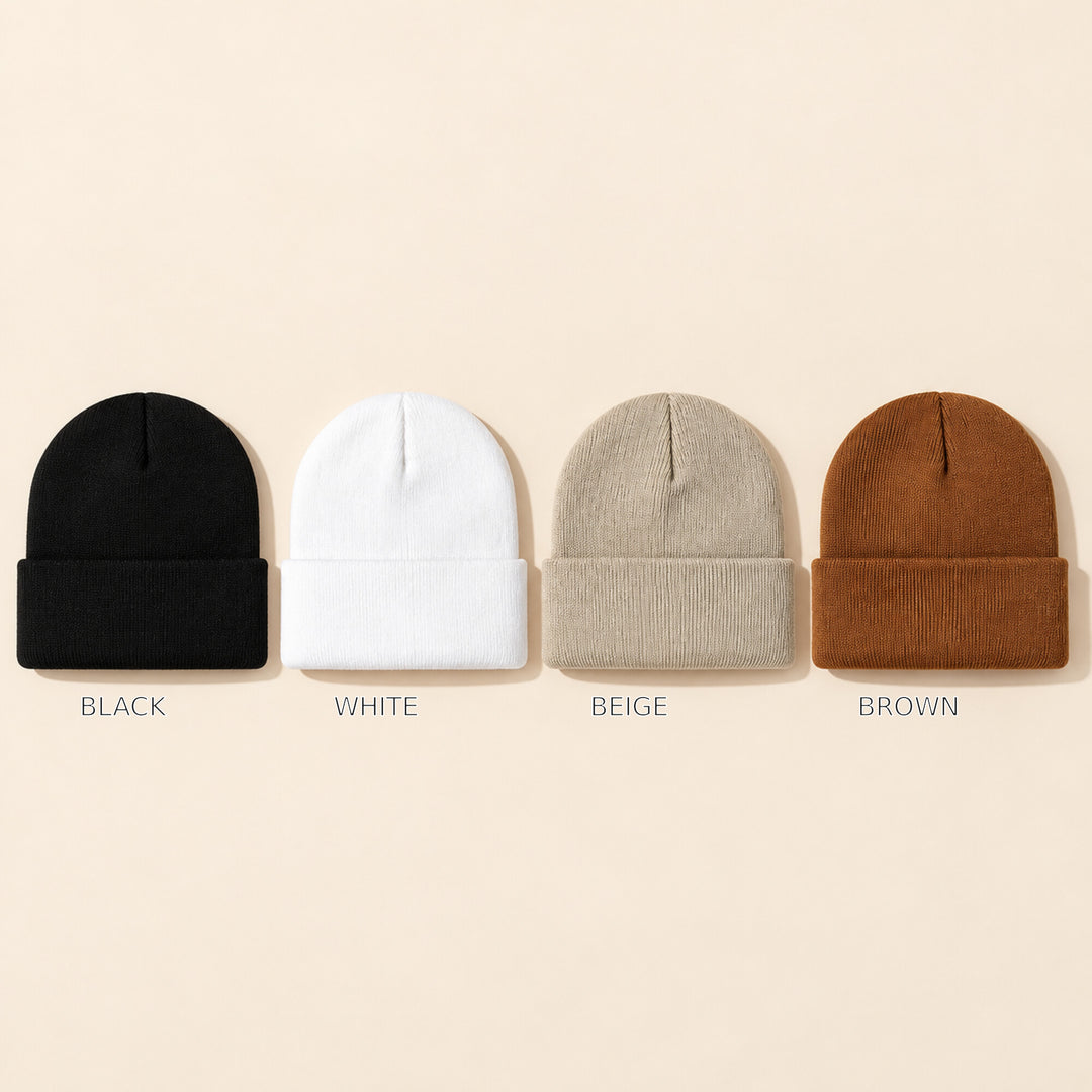 4-Piece Baby Knit Cuffed Beanie Set