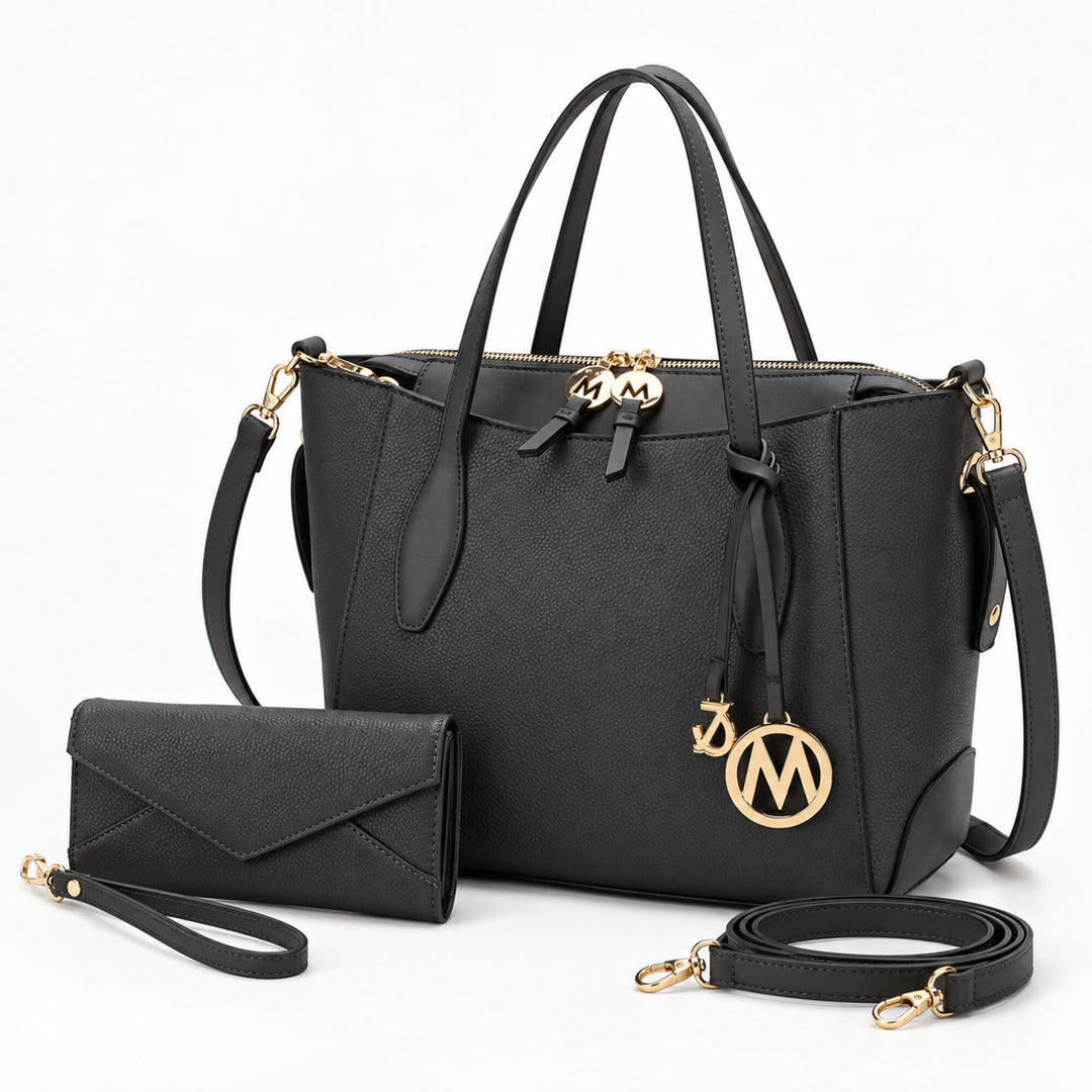 Bruna Vegan Leather Tote Bag with Wallet
