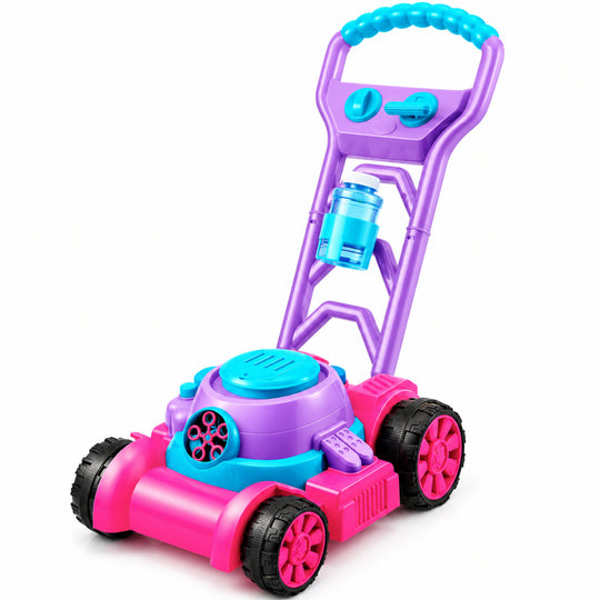 Pink Bubble Lawn Mower Toy for Kids