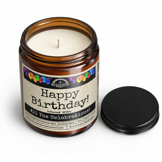 Happy Birthday 9 oz Cranberry Woods Candle