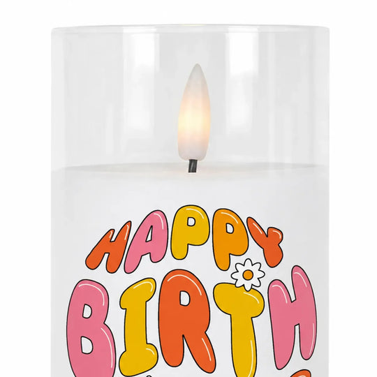 Happy Birthday Flameless Candle With Remote