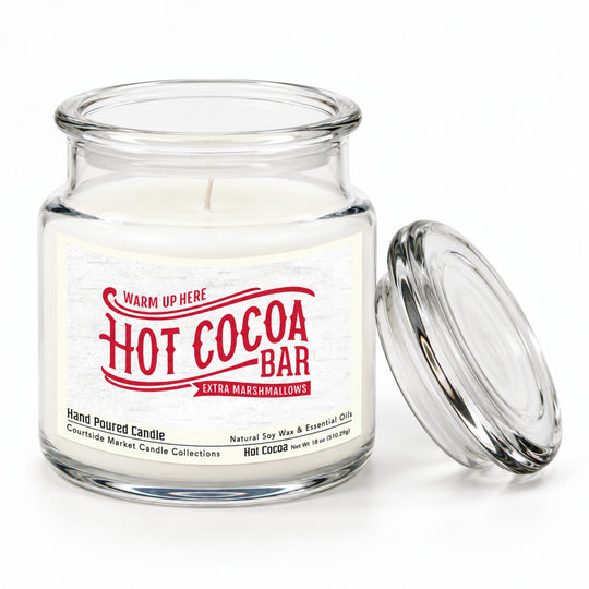 Hot Cocoa Bar 18 oz Soy Wax Jar Candle