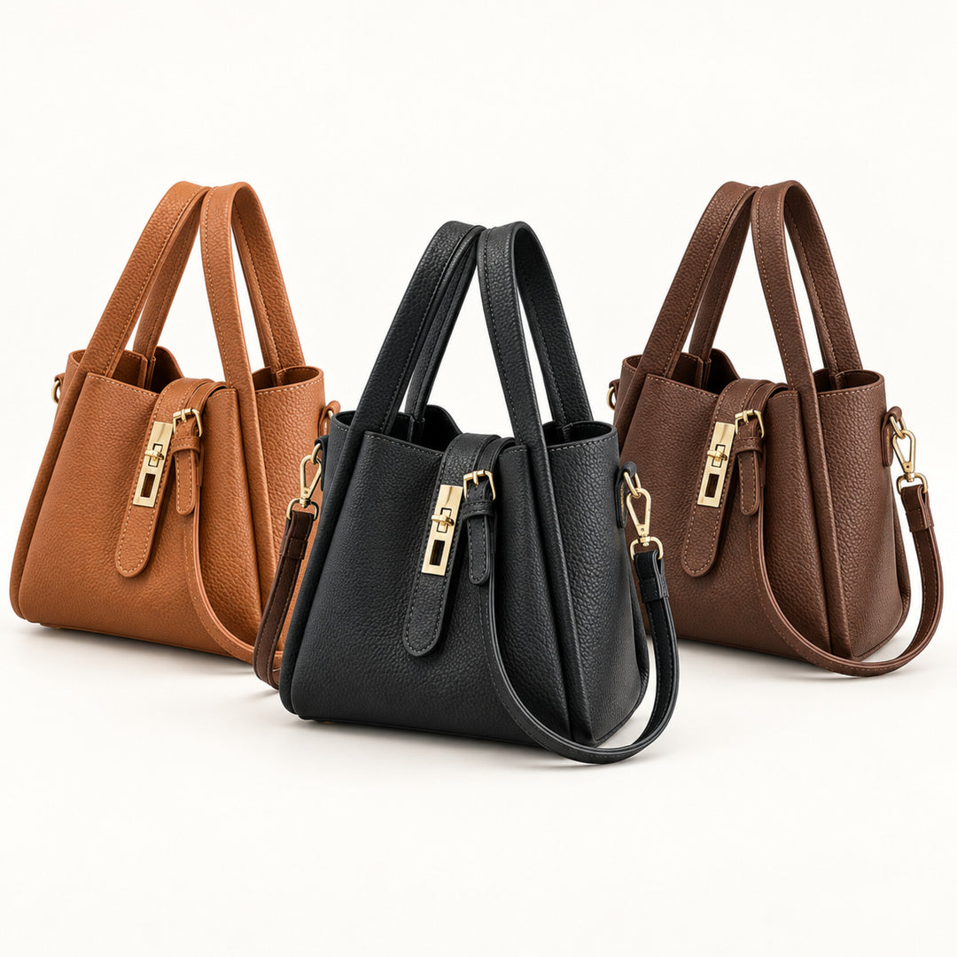 Women’s Faux Leather Bucket Crossbody Bag