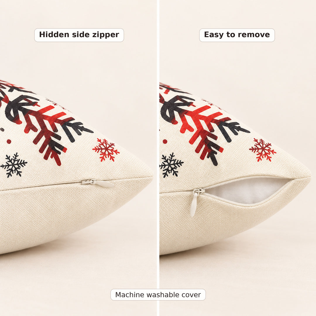 4-Piece Christmas Throw Pillow Cover Set