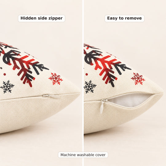 4-Piece Christmas Throw Pillow Cover Set
