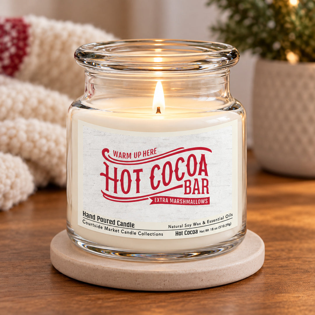 Hot Cocoa Bar 18 oz Soy Wax Jar Candle
