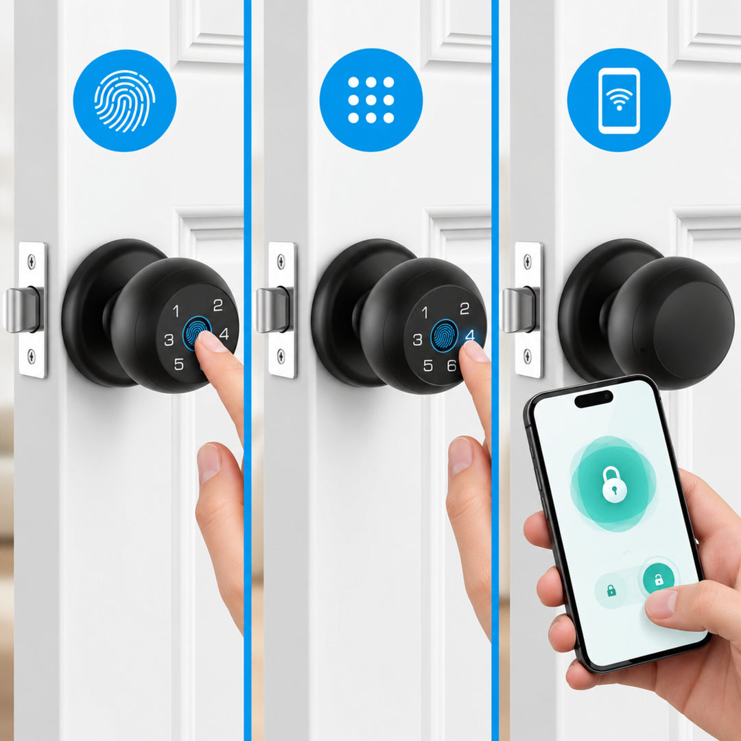 Smart Fingerprint Door Knob with App Control